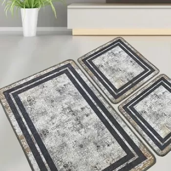 Set covoras de baie (3 bucati), Chilai, Sione, Poliester, Multicolor imagine