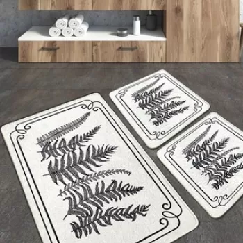 Set covoras de baie (3 bucati), Chilai, Tokyo, Poliester, Multicolor imagine