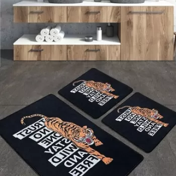 Set covoras de baie (3 bucati), Chilai, Trust Djt, Poliester, Multicolor imagine