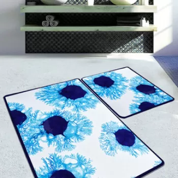 Set covoras de baie (3 bucati), Chilai, Unravel Djt , Poliester, Multicolor imagine