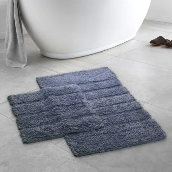 Set covorase de baie, Alanur Home, Milano, Bumbac, Argintiu imagine