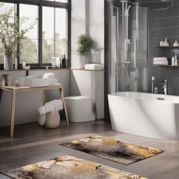 Set covorase de baie, Cartwright, CT-5003, Poliester, Multicolor imagine