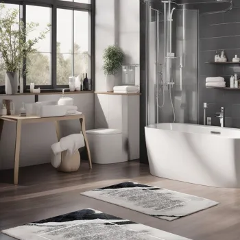 Set covorase de baie, Cartwright, CT-5005, Poliester, Multicolor imagine