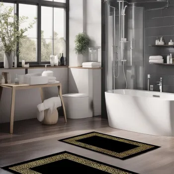 Set covorase de baie, Cartwright, CT-5007, Poliester, Multicolor imagine