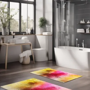 Set covorase de baie, Cartwright, CT-5011, Poliester, Multicolor imagine