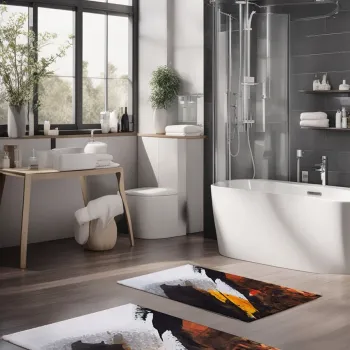 Set covorase de baie, Cartwright, CT-5016, Poliester, Multicolor imagine