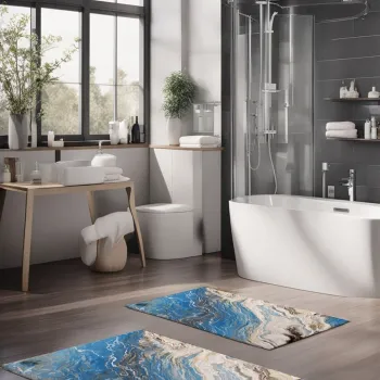 Set covorase de baie, Cartwright, CT-5020, Poliester, Multicolor imagine