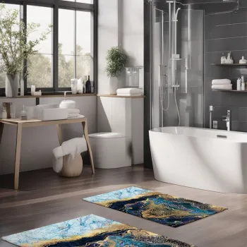 Set covorase de baie, Cartwright, CT-5023, Poliester, Multicolor imagine