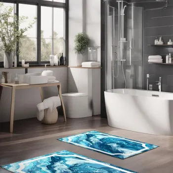 Set covorase de baie, Cartwright, CT-5030, Poliester, Multicolor imagine