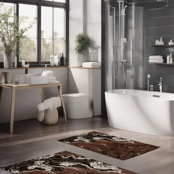 Set covorase de baie, Cartwright, CT-5032, Poliester, Multicolor imagine