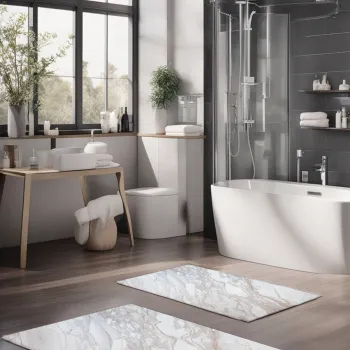 Set covorase de baie, Cartwright, CT-5034, Poliester, Multicolor imagine