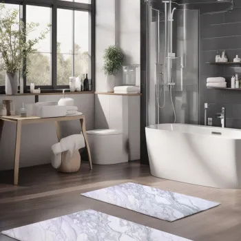 Set covorase de baie, Cartwright, CT-5034, Poliester, Multicolor imagine