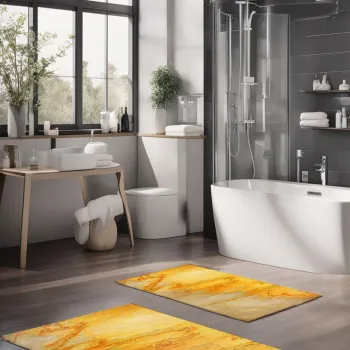 Set covorase de baie, Cartwright, CT-5037, Poliester, Multicolor imagine