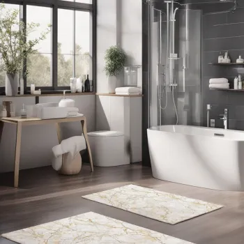 Set covorase de baie, Cartwright, CT-5038, Poliester, Multicolor imagine