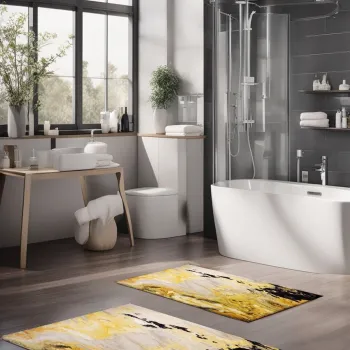 Set covorase de baie, Cartwright, CT-5041, Poliester, Multicolor imagine