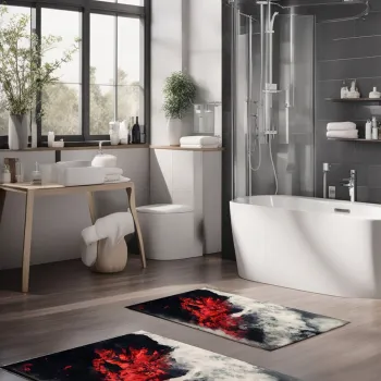 Set covorase de baie, Cartwright, CT-5044, Poliester, Multicolor imagine