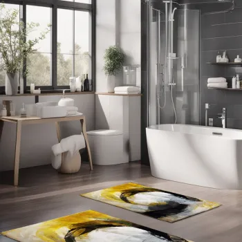 Set covorase de baie, Cartwright, CT-5045, Poliester, Multicolor imagine