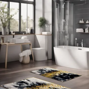 Set covorase de baie, Cartwright, CT-5049, Poliester, Multicolor imagine