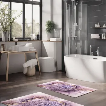 Set covorase de baie, Cartwright, CT-5050, Poliester, Multicolor imagine