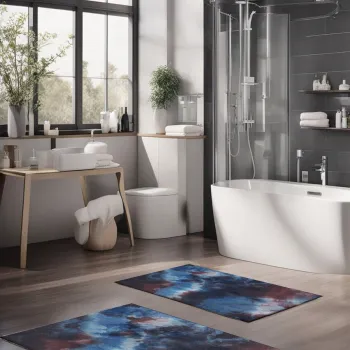 Set covorase de baie, Cartwright, CT-5051, Poliester, Multicolor imagine