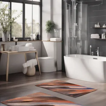 Set covorase de baie, Cartwright, CT-5053, Poliester, Multicolor imagine