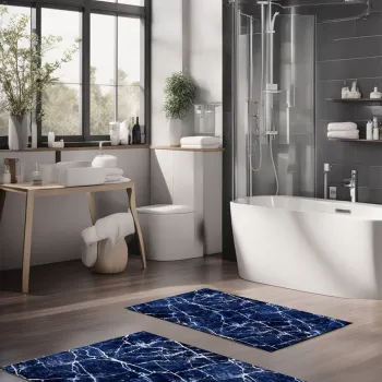 Set covorase de baie, Cartwright, CT-5055, Poliester, Multicolor imagine