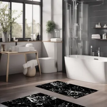 Set covorase de baie, Cartwright, CT-5059, Poliester, Multicolor imagine