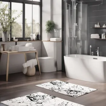 Set covorase de baie, Cartwright, CT-5060, Poliester, Multicolor imagine