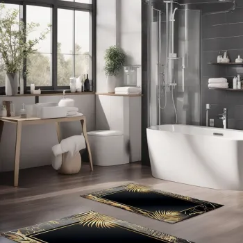 Set covorase de baie, Cartwright, CT-5062, Poliester, Multicolor imagine