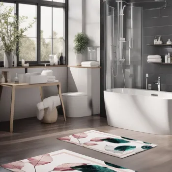 Set covorase de baie, Cartwright, CT-5064, Poliester, Multicolor imagine