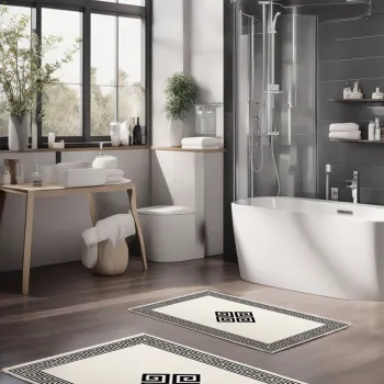 Set covorase de baie, Cartwright, CT-5070, Poliester, Multicolor imagine