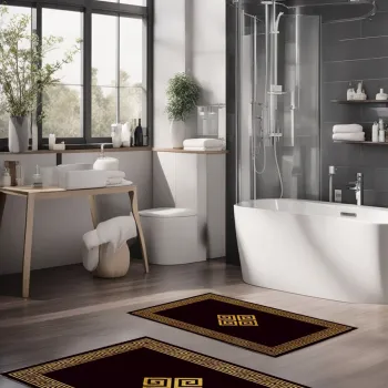 Set covorase de baie, Cartwright, CT-5073, Poliester, Multicolor imagine