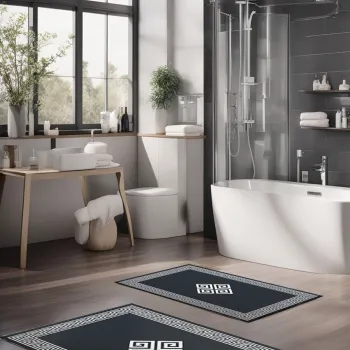 Set covorase de baie, Cartwright, CT-5074, Poliester, Multicolor imagine