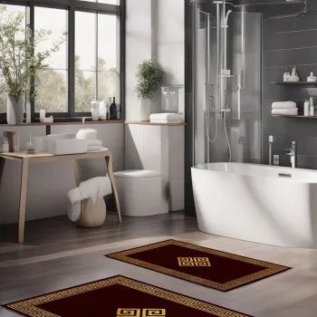 Set covorase de baie, Cartwright, CT-5075, Poliester, Multicolor imagine