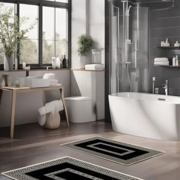 Set covorase de baie, Cartwright, CT-5078, Poliester, Multicolor imagine