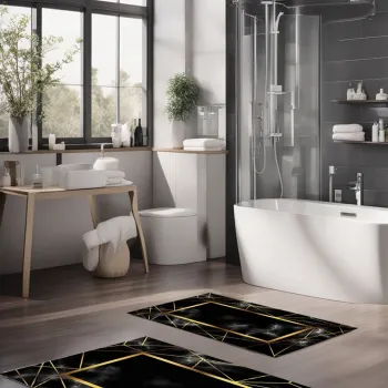 Set covorase de baie, Cartwright, CT-5079, Poliester, Multicolor imagine