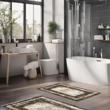 Set covorase de baie, Cartwright, CT-5082, Poliester, Multicolor imagine