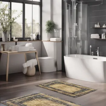 Set covorase de baie, Cartwright, CT-5083, Poliester, Multicolor imagine