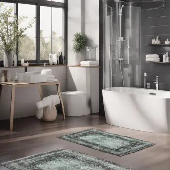 Set covorase de baie, Cartwright, CT-5084, Poliester, Multicolor imagine