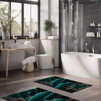 Set covorase de baie, Cartwright, CT-5085, Poliester, Multicolor imagine