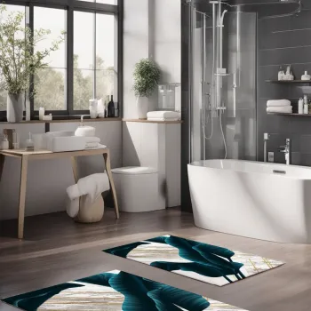 Set covorase de baie, Cartwright, CT-5087, Poliester, Multicolor imagine