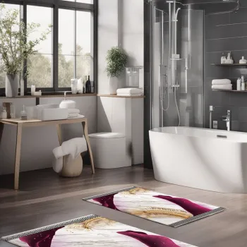 Set covorase de baie, Cartwright, CT-5093, Poliester, Multicolor imagine