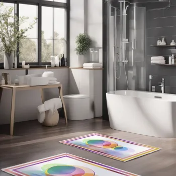 Set covorase de baie, Cartwright, CT-5094, Poliester, Multicolor imagine