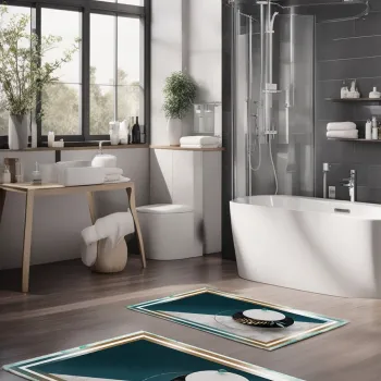 Set covorase de baie, Cartwright, CT-5095, Poliester, Multicolor imagine