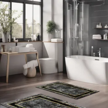 Set covorase de baie, Cartwright, CT-5102, Poliester, Multicolor imagine