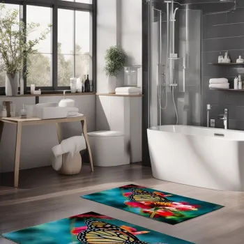 Set covorase de baie, Cartwright, CT-5103, Poliester, Multicolor imagine