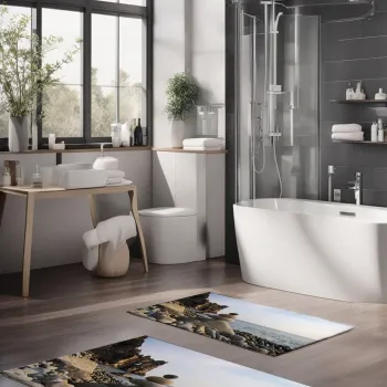 Set covorase de baie, Cartwright, CT-5106, Poliester, Multicolor imagine