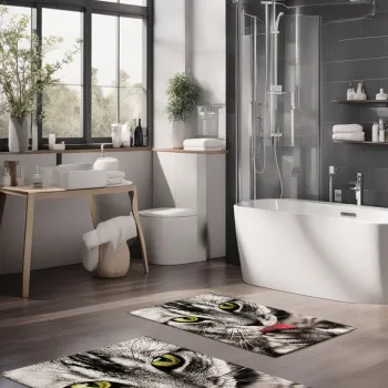 Set covorase de baie, Cartwright, CT-5107, Poliester, Multicolor imagine