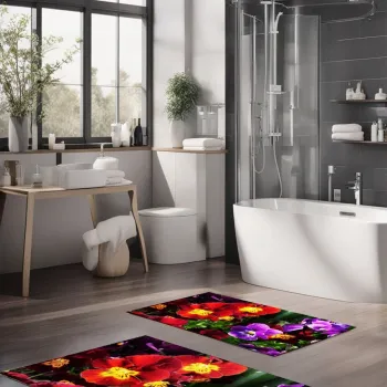 Set covorase de baie, Cartwright, CT-5109, Poliester, Multicolor imagine