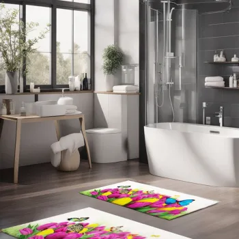 Set covorase de baie, Cartwright, CT-5110, Poliester, Multicolor imagine